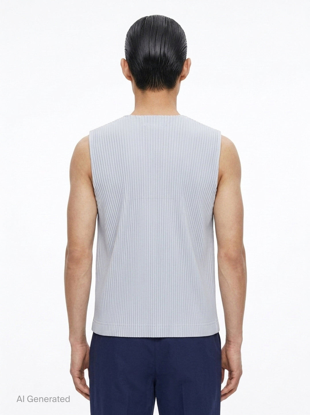 Ribbed Knit Button Vest | Homme Plissé Issey Miyake | Club21 - back