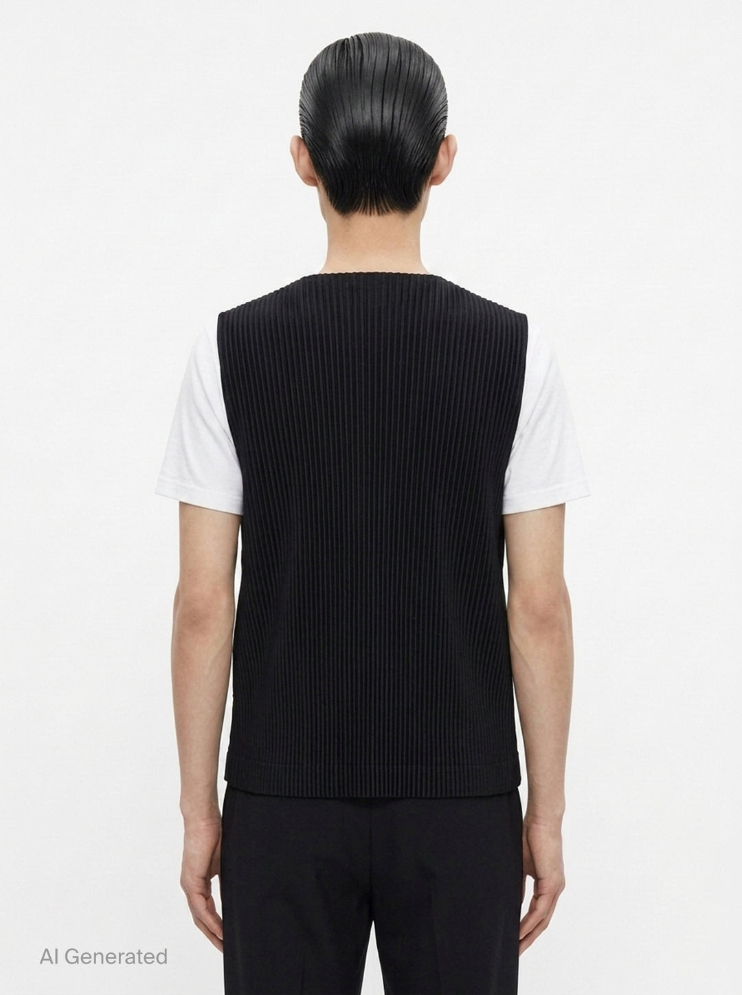 Ribbed Knit Button Vest | Homme Plissé Issey Miyake | Club21 - back