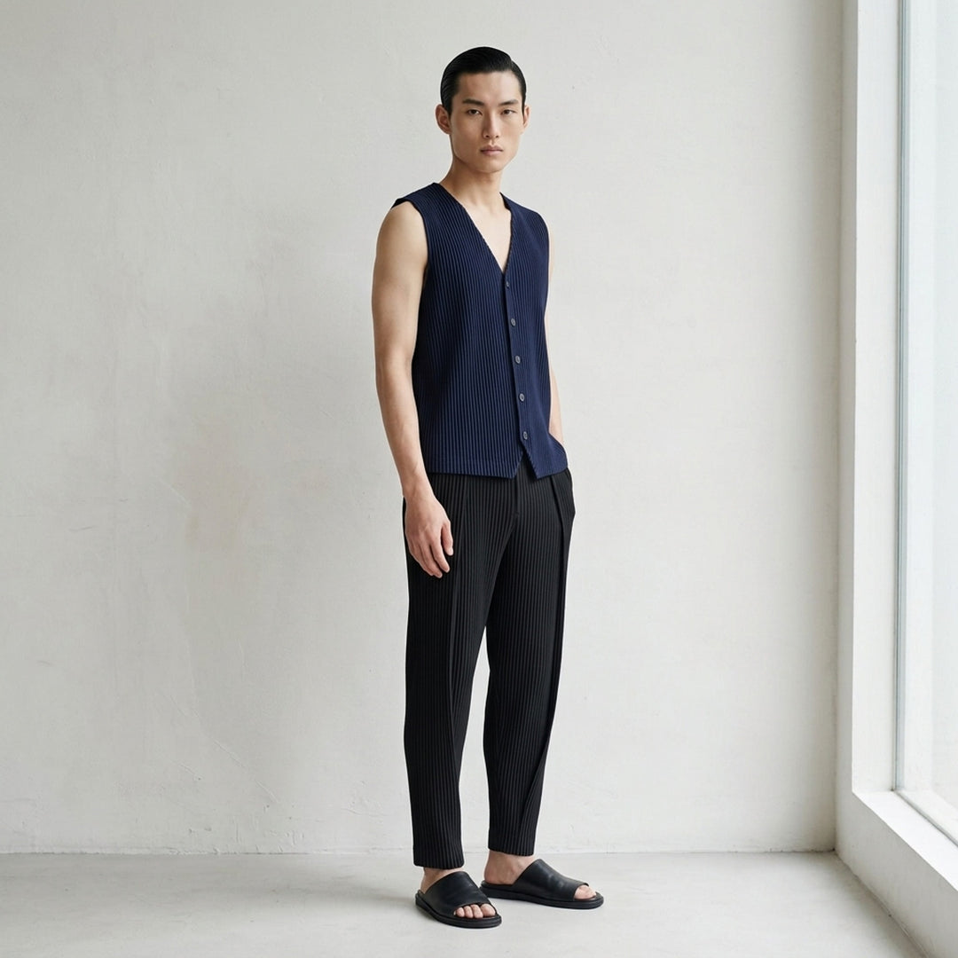 Ribbed Knit Button Vest | Homme Plissé Issey Miyake | Club21 - lifestyle