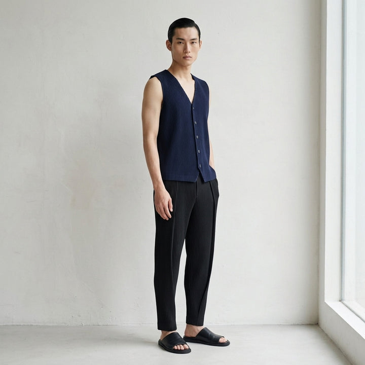 Ribbed Knit Button Vest | Homme Plissé Issey Miyake | Club21 - lifestyle