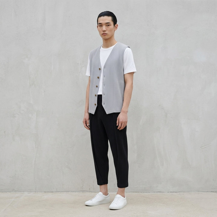 Ribbed Knit Button Vest | Homme Plissé Issey Miyake | Club21 - lifestyle