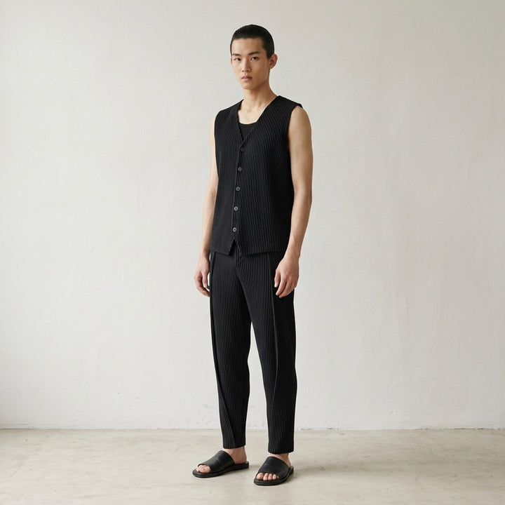 Ribbed Knit Button Vest | Homme Plissé Issey Miyake | Club21 - lifestyle