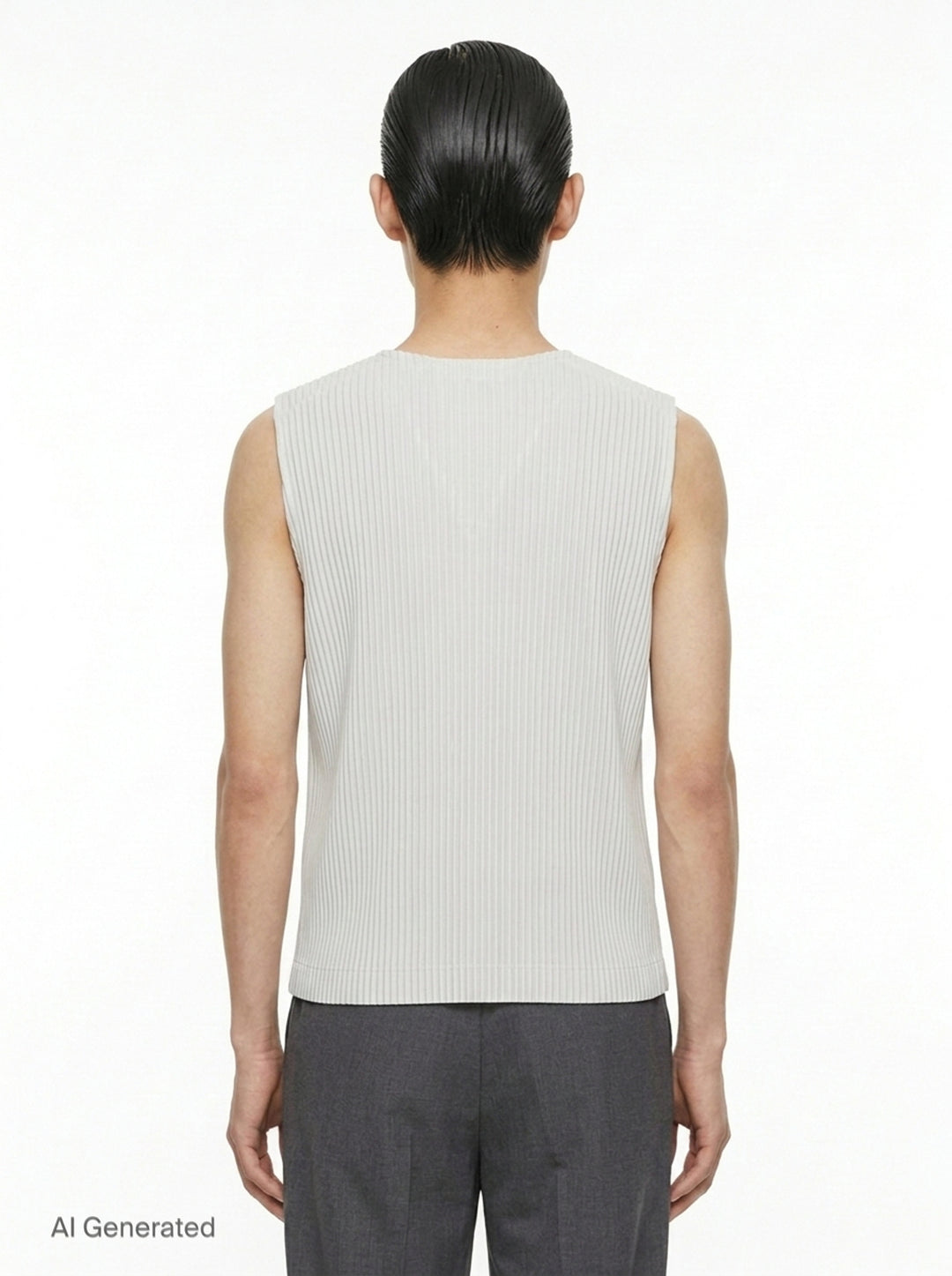 Ribbed V-Neck Knit Vest | Homme Plissé Issey Miyake | Club21 - back