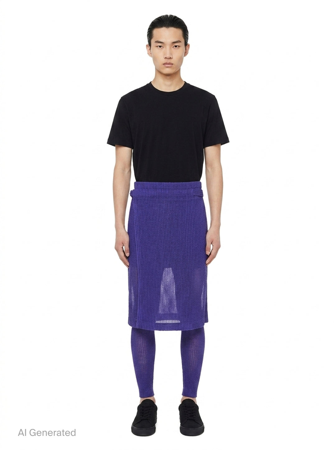 Rustic Mesh Pleated Skirt | Homme Plissé Issey Miyake | Club21 - front