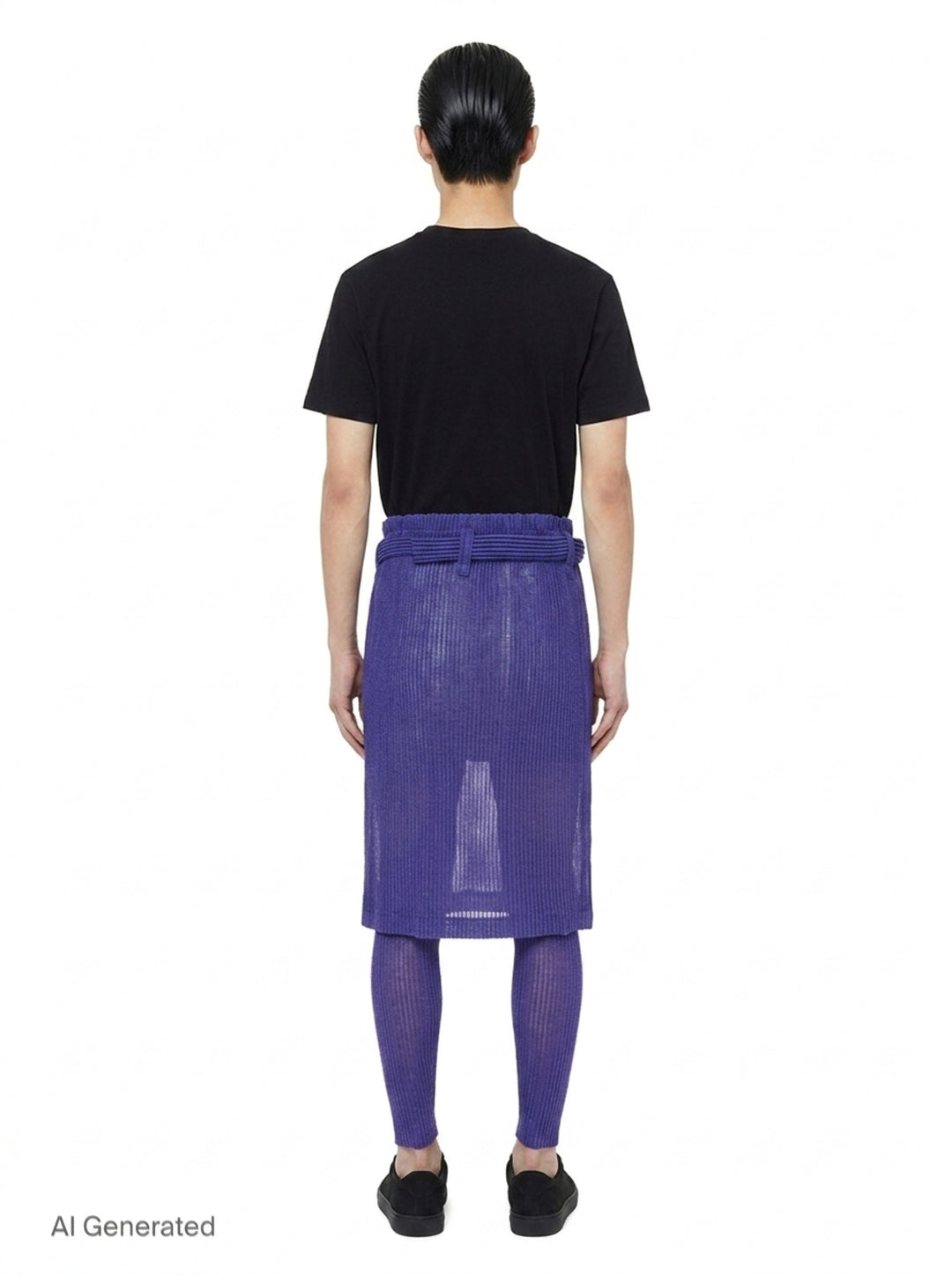 Rustic Mesh Pleated Skirt | Homme Plissé Issey Miyake | Club21 - back