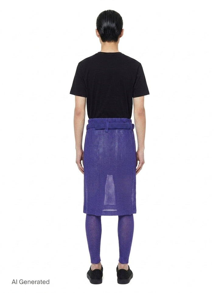 Rustic Mesh Pleated Skirt | Homme Plissé Issey Miyake | Club21 - back