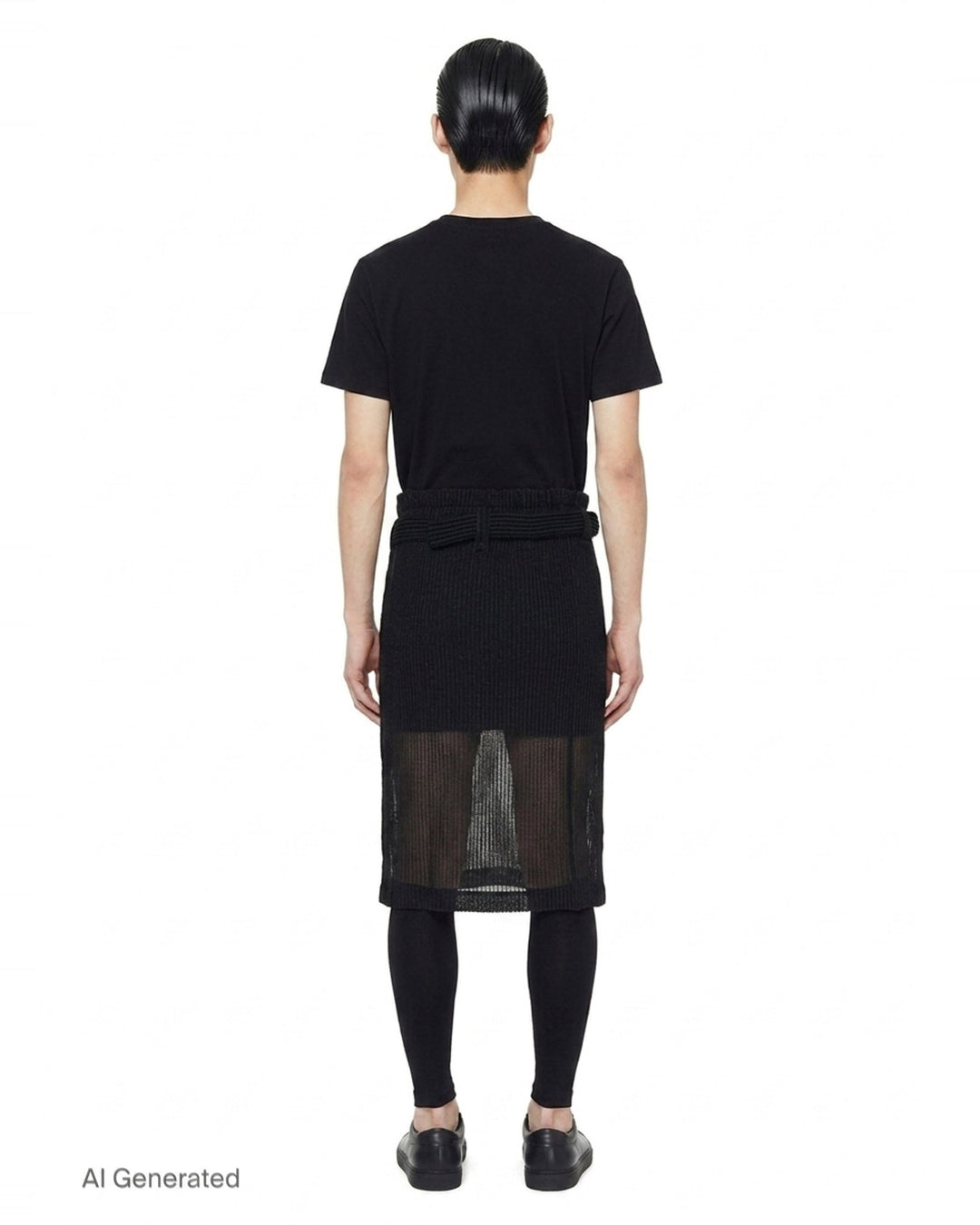 Rustic Mesh Pleated Skirt | Homme Plissé Issey Miyake | Club21 - back