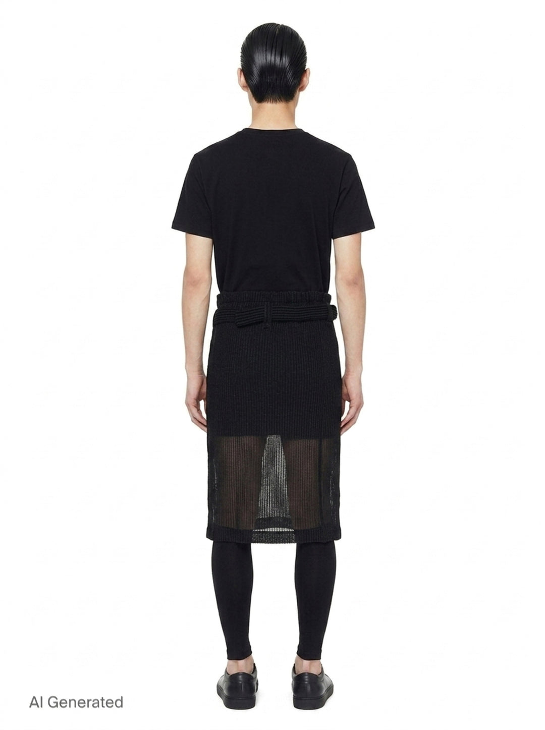 Rustic Mesh Pleated Skirt | Homme Plissé Issey Miyake | Club21 - back