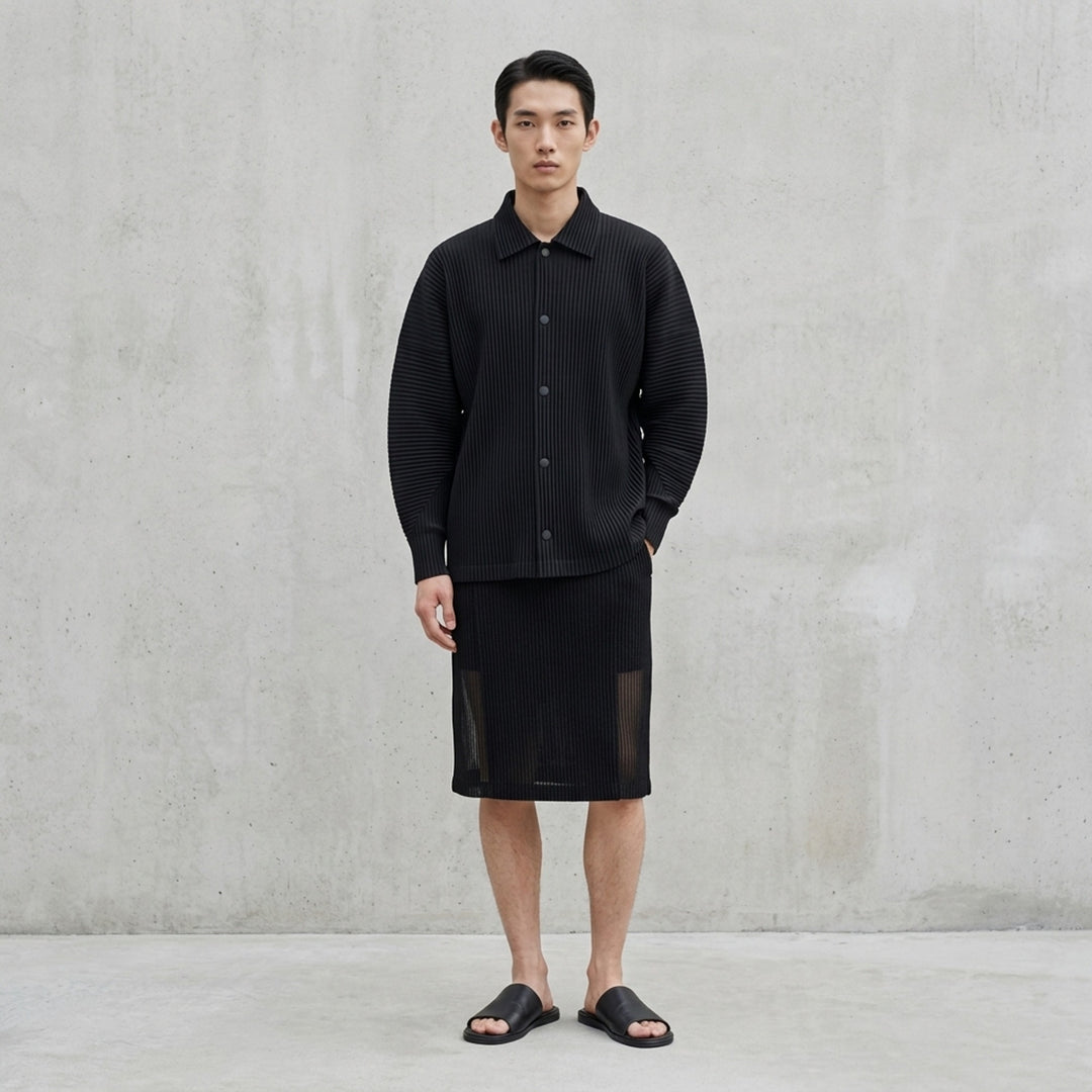 Rustic Mesh Pleated Skirt | Homme Plissé Issey Miyake | Club21 - lifestyle