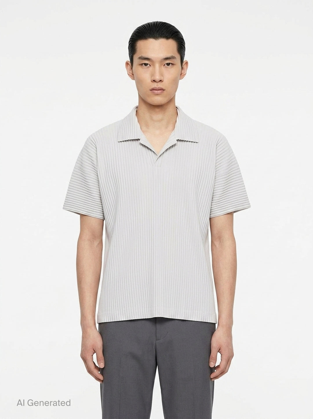 Short Sleeve Pleated Polo | Homme Plissé Issey Miyake | Club21 - front