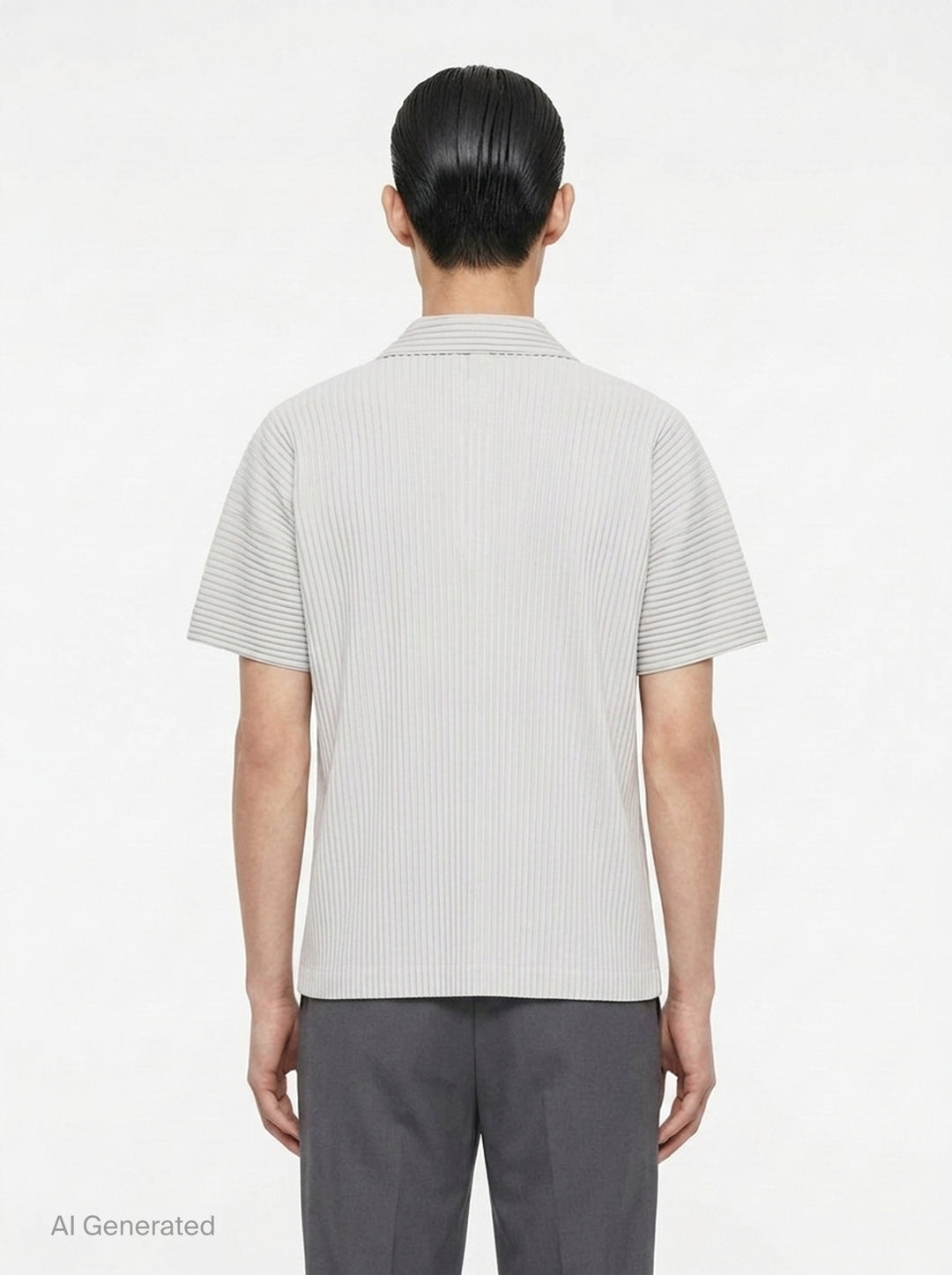 Short Sleeve Pleated Polo | Homme Plissé Issey Miyake | Club21 - back