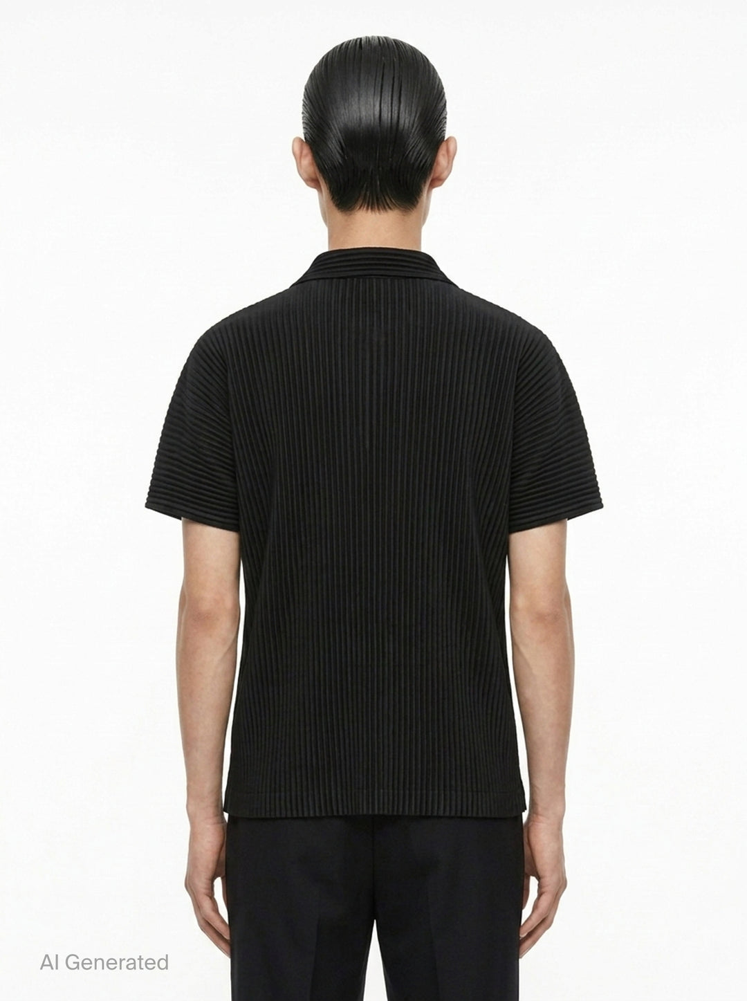 Short Sleeve Pleated Polo | Homme Plissé Issey Miyake | Club21 - back