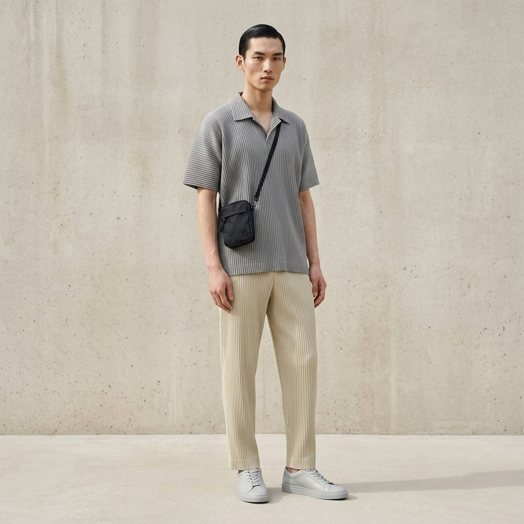 Short Sleeve Pleated Polo | Homme Plissé Issey Miyake | Club21 - lifestyle