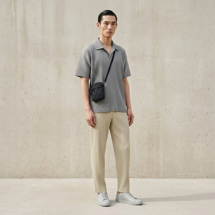 Short Sleeve Pleated Polo | Homme Plissé Issey Miyake | Club21 - lifestyle