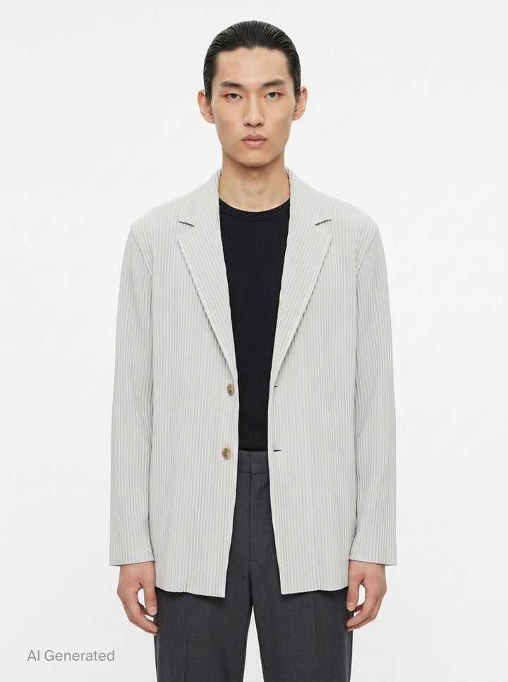 Two Button Pleated Blazer | Homme Plissé Issey Miyake | Club21 - front