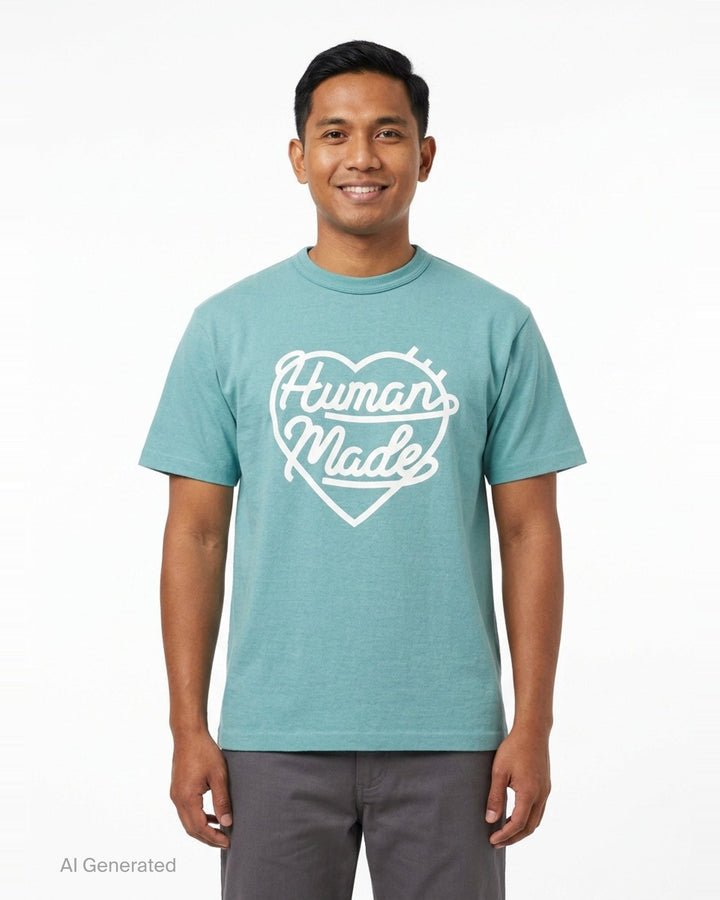 Color Heart Logo Tee | Human Made | Club21 - front