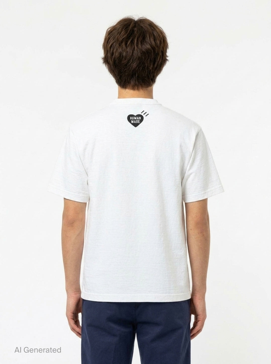 Human Made Dry Alls Graphic Tee in black, featuring a large circular bulldog mascot badge print at the chest with red, yellow, and white detailing - back