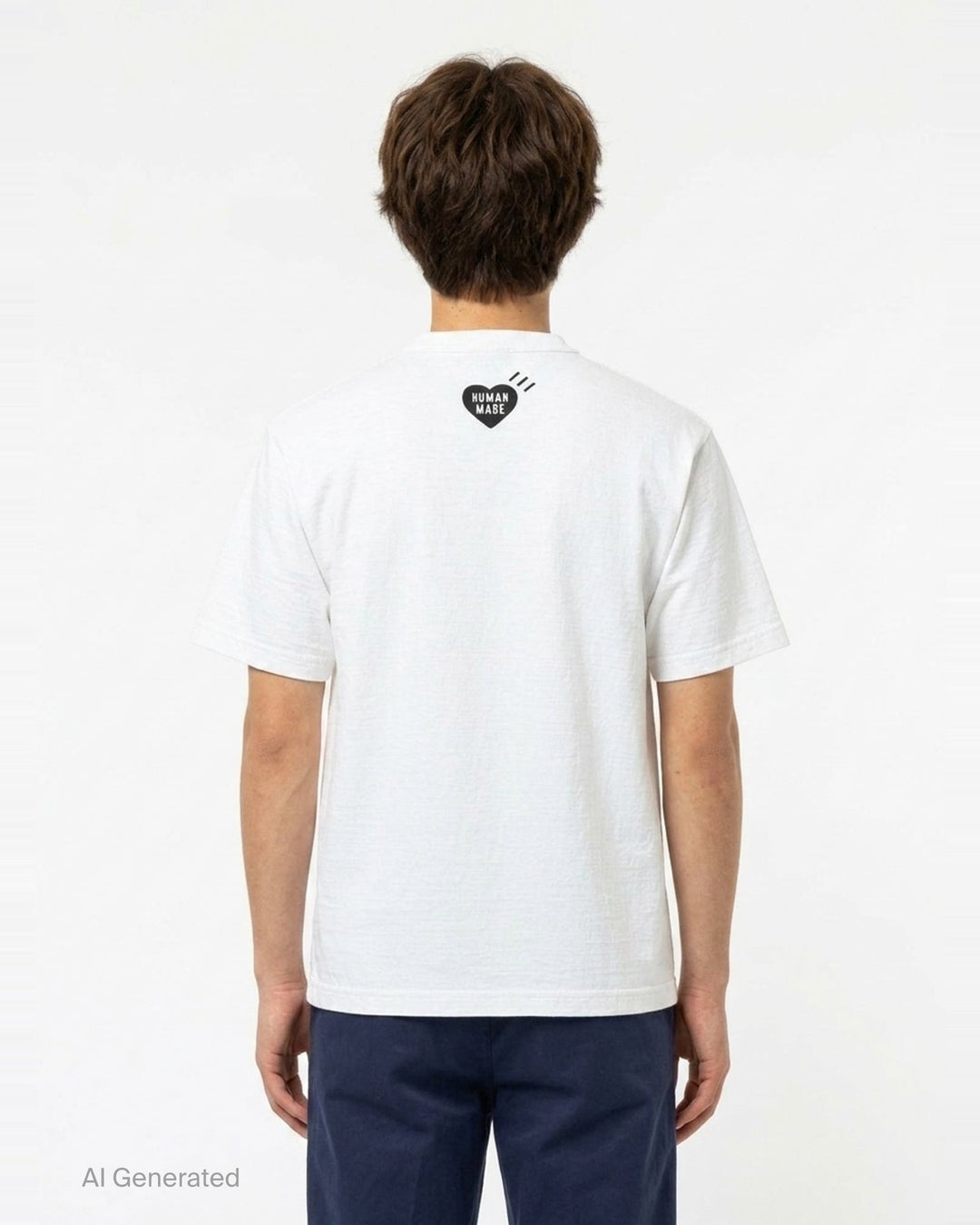 Human Made Dry Alls Graphic Tee in black, featuring a large circular bulldog mascot badge print at the chest with red, yellow, and white detailing - back