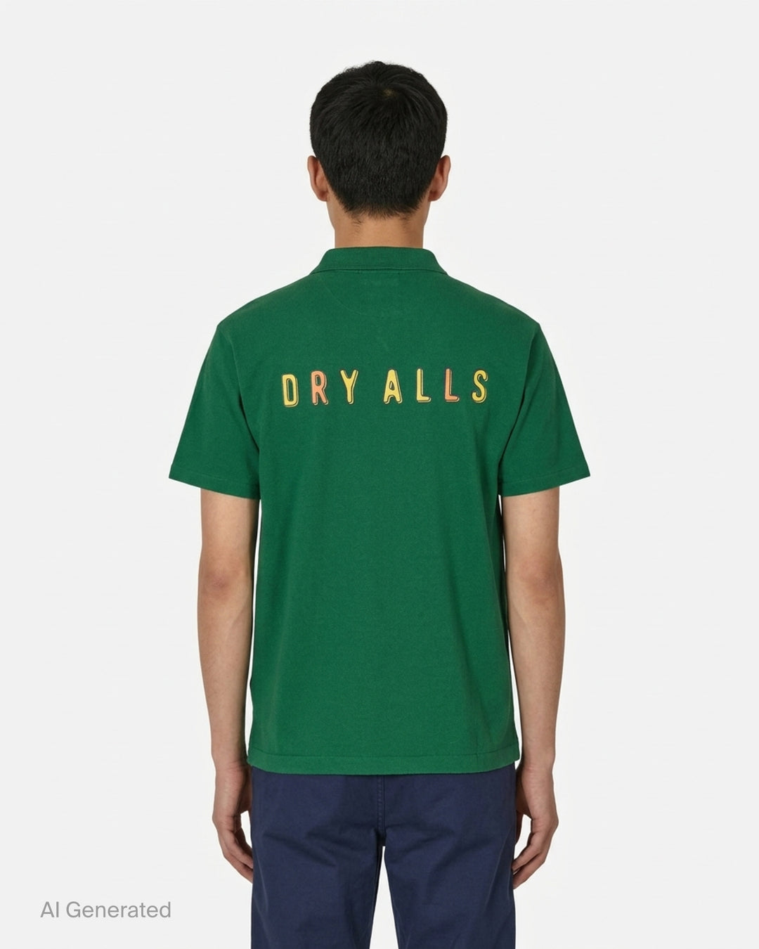 Human Made brown short-sleeve graphic T-shirt with an orange heart logo print at the chest and a red woven label at the neck - back