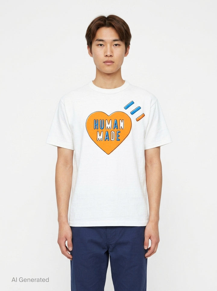 Heart Graphic Short Sleeve Tee | Human Made | Club21 - front