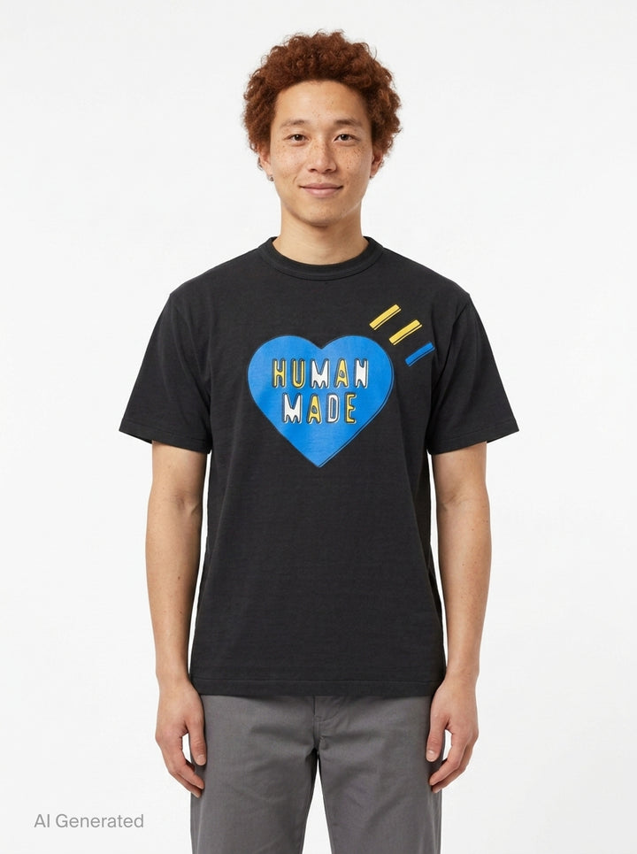 Heart Graphic Short Sleeve Tee | Human Made | Club21 - front