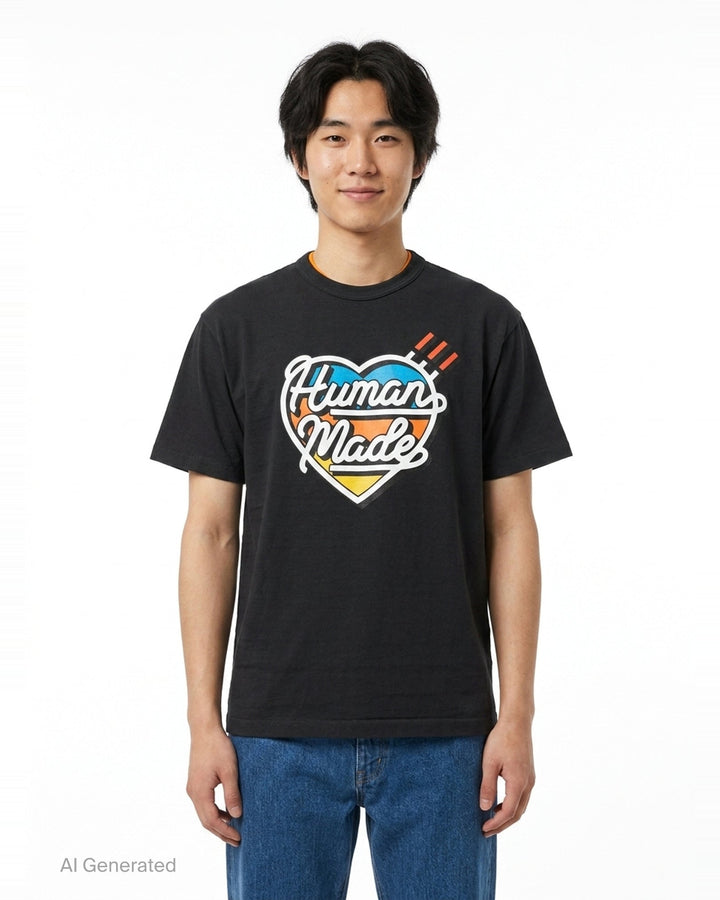 Heart Graphic Short Sleeve Tee | Human Made | Club21 - front