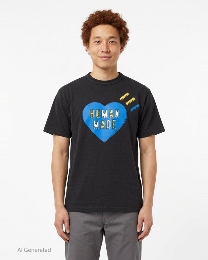 Heart Graphic Short Sleeve Tee | Human Made | Club21 - front