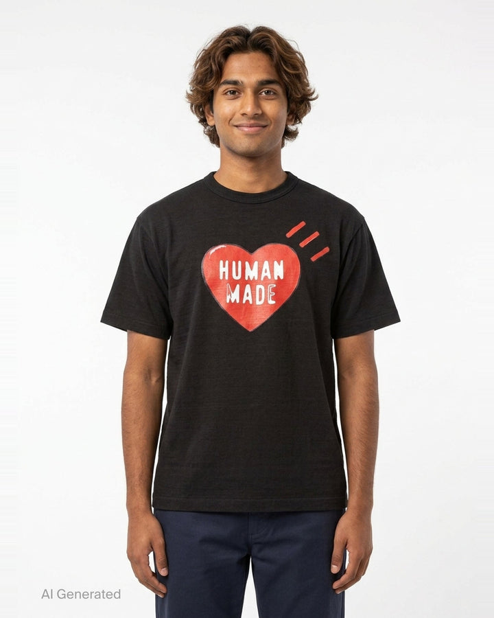 Heart Graphic Short Sleeve Tee | Human Made | Club21 - front