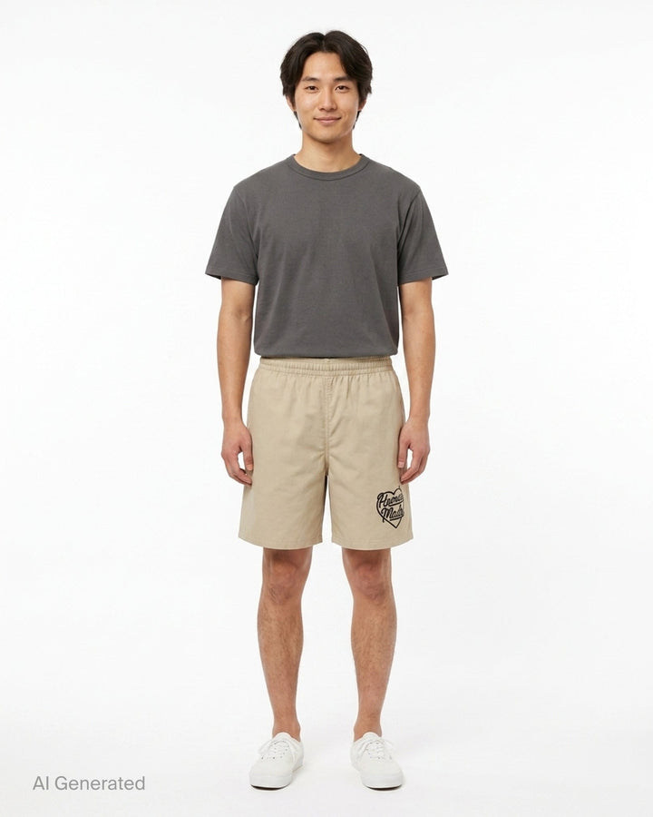Heart Logo Beach Shorts | Human Made | Club21 - front