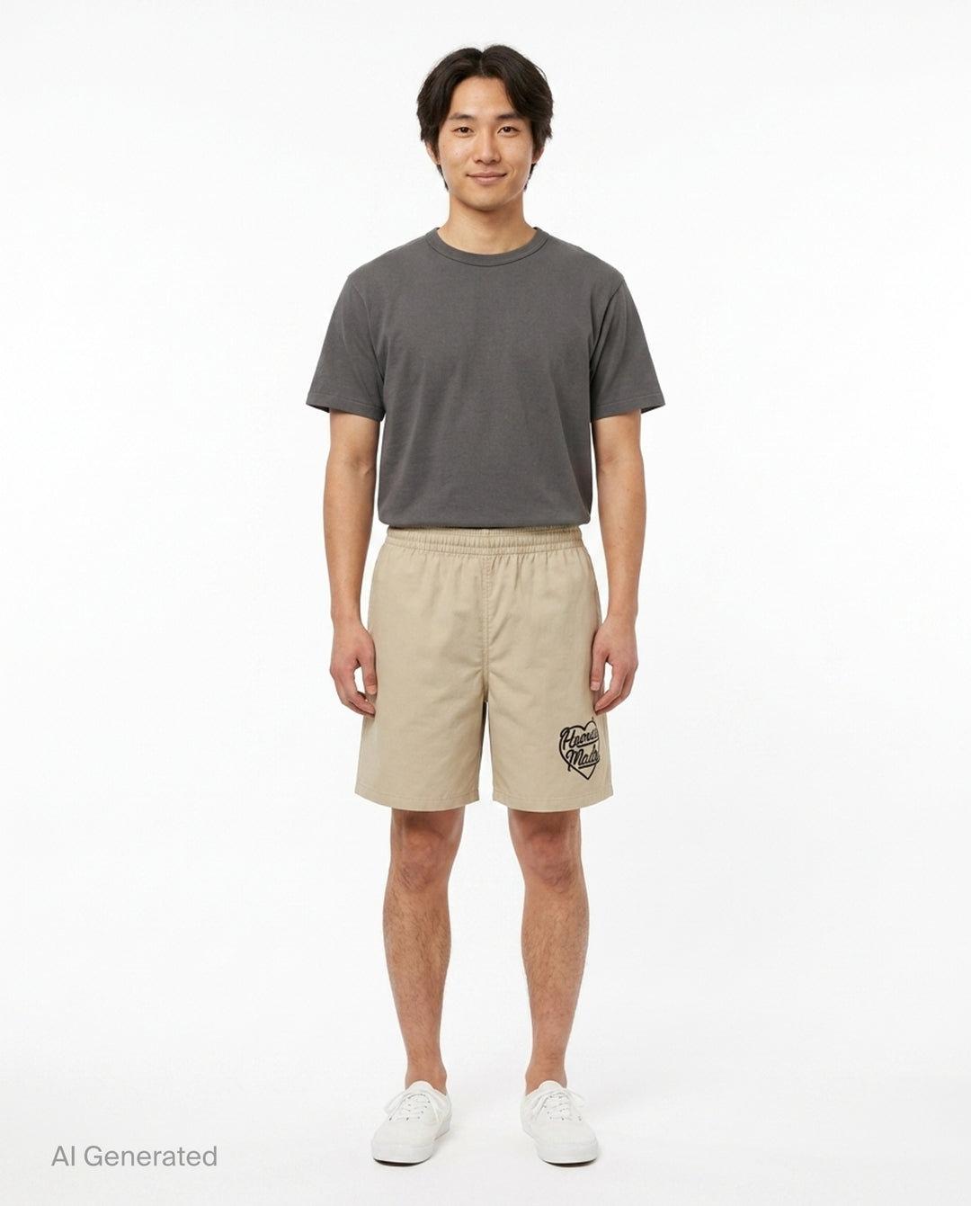 Heart Logo Beach Shorts | Human Made | Club21 - front