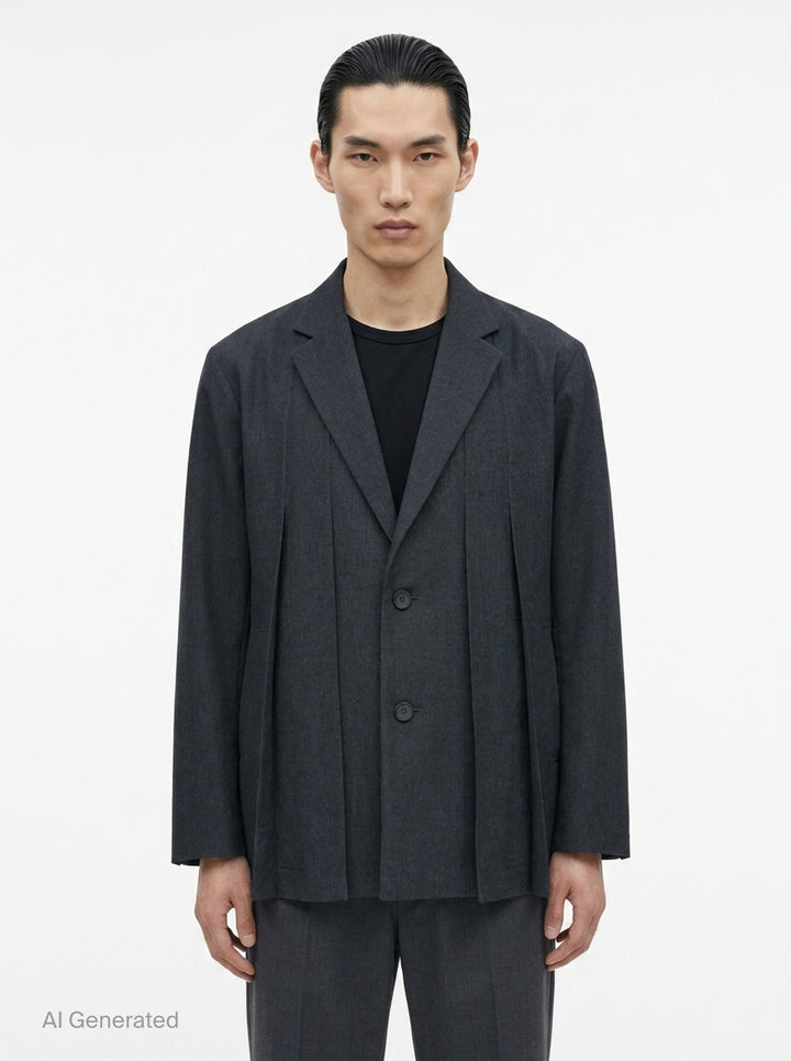 Cornice Pleated Jacket | IM MEN | Club21 - front