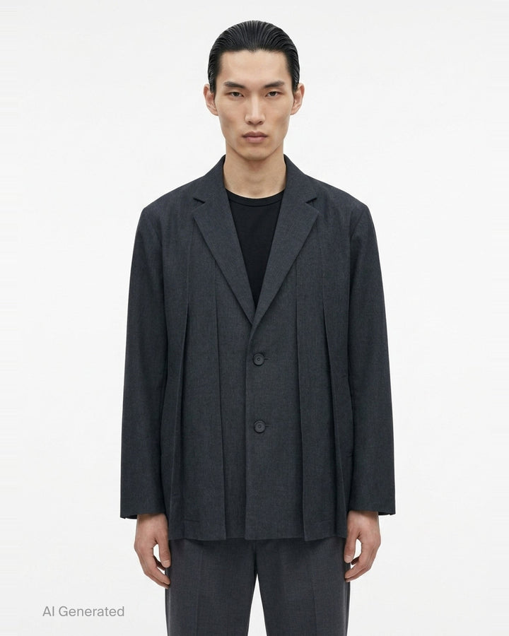 Cornice Pleated Jacket | IM MEN | Club21 - front