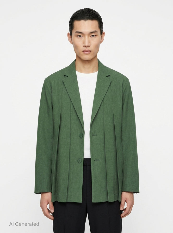 Cornice Pleated Jacket | IM MEN | Club21 - front