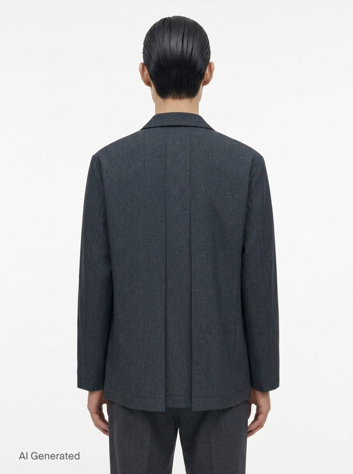 Cornice Pleated Jacket | IM MEN | Club21 - back