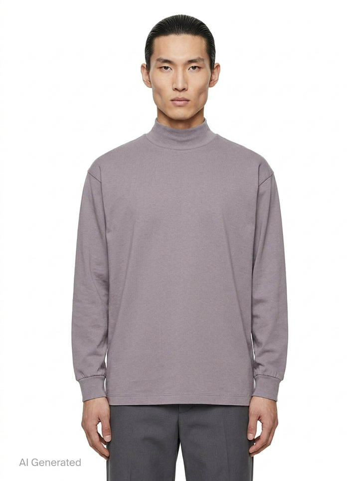 Jersey Stitch Mock Neck Tee | IM Men | Club21 - front