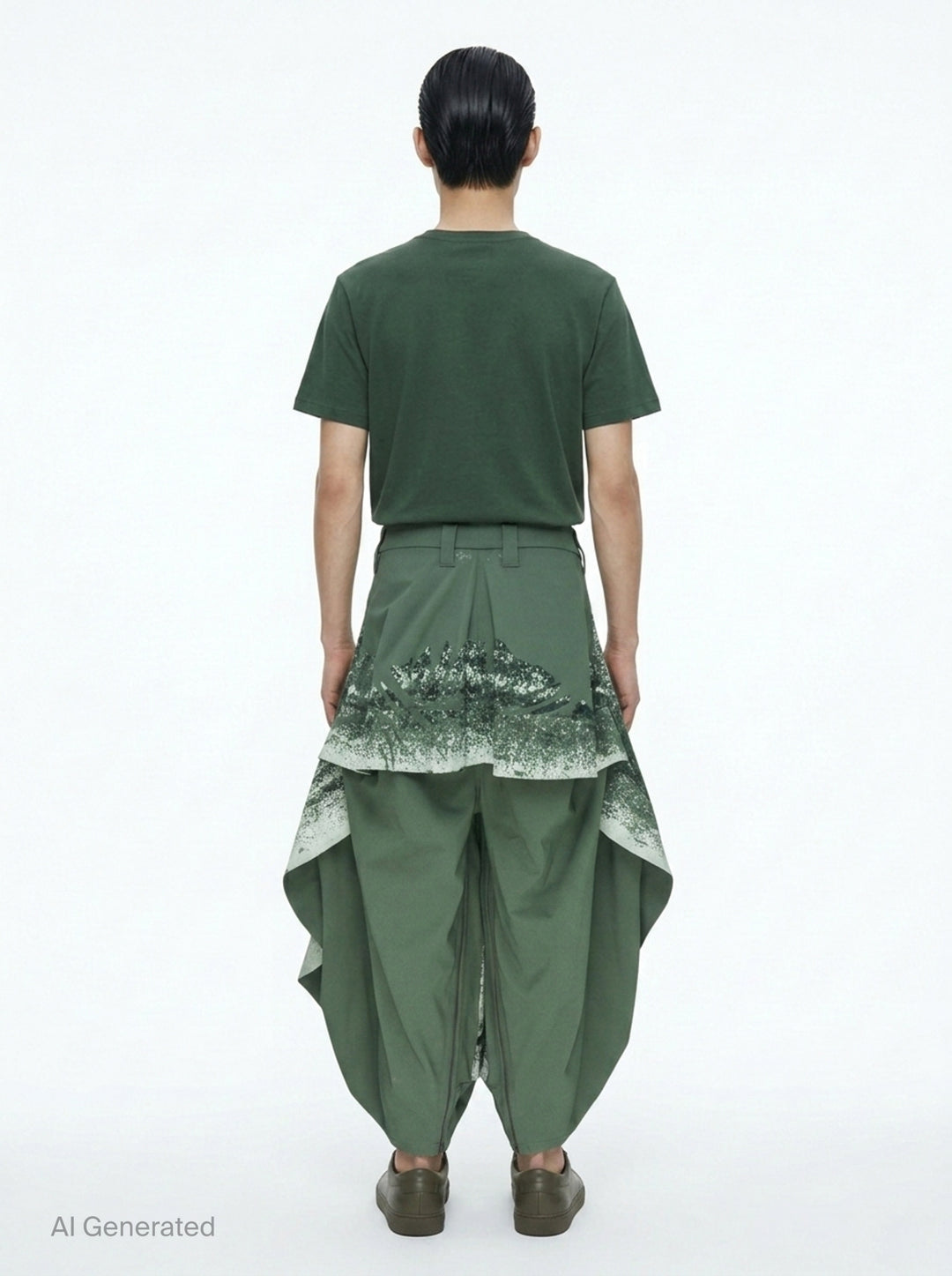 Marble Print Wide Woven Pants | IM MEN | Club21 - back