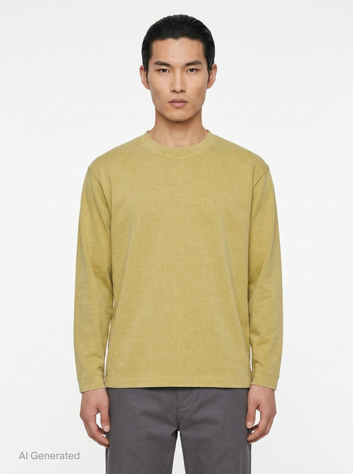 Pigment Dye Long Sleeve Tee | IM Men | Club21 - front