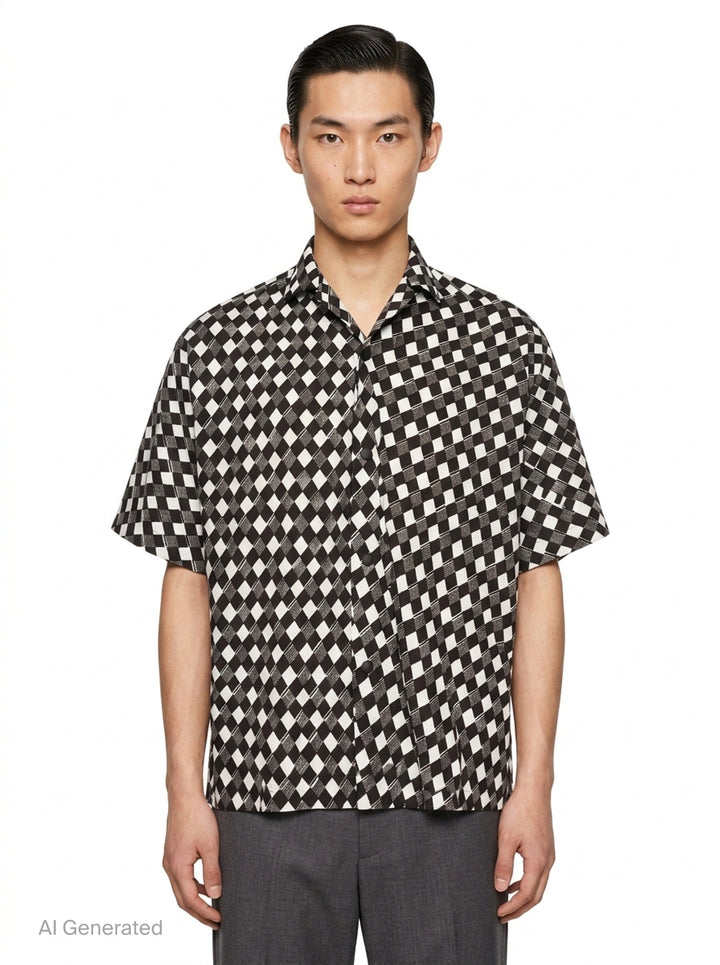 Tie Pattern Short Sleeve Shirt | IM Men | Club21 - front