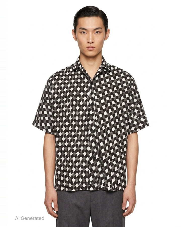 Tie Pattern Short Sleeve Shirt | IM Men | Club21 - front