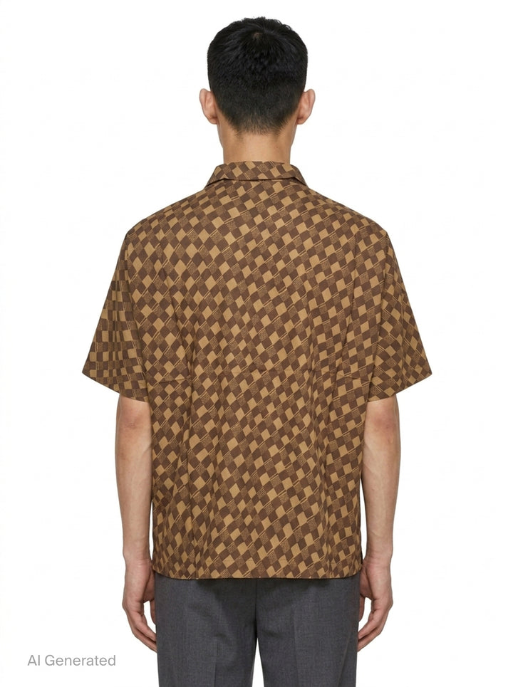 Tie Pattern Short Sleeve Shirt | IM Men | Club21 - back
