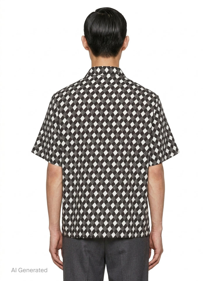 Tie Pattern Short Sleeve Shirt | IM Men | Club21 - back