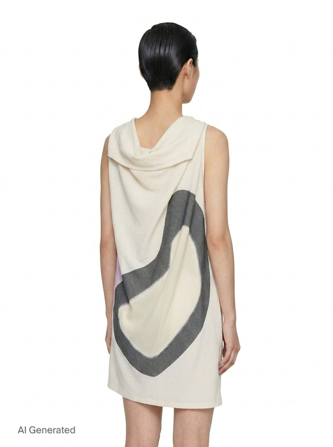Abstract Print Draped Dress | Issey Miyake | Club21 - back