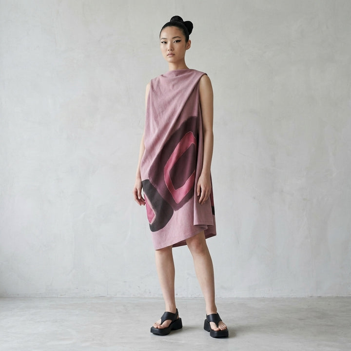 Abstract Print Draped Dress | Issey Miyake | Club21 - lifestyle