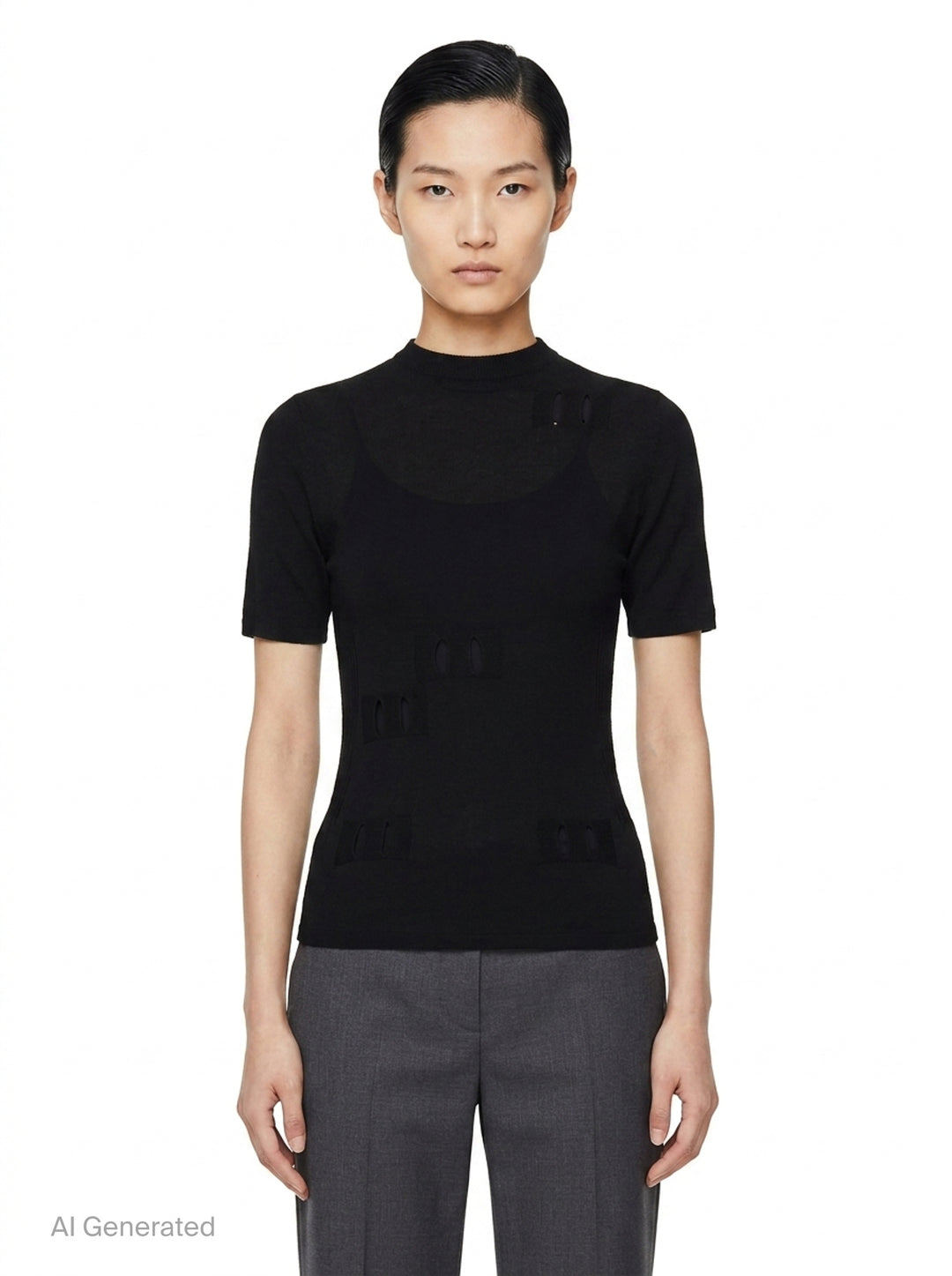 Belt Loop Knit Top | ISSEY MIYAKE | Club21 - front