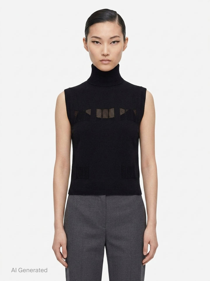 Belt Loop Knit Top | ISSEY MIYAKE | Club21 - front