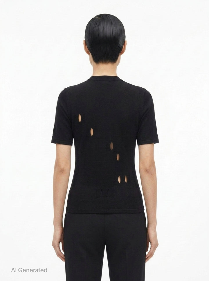 Belt Loop Knit Top | ISSEY MIYAKE | Club21 - back