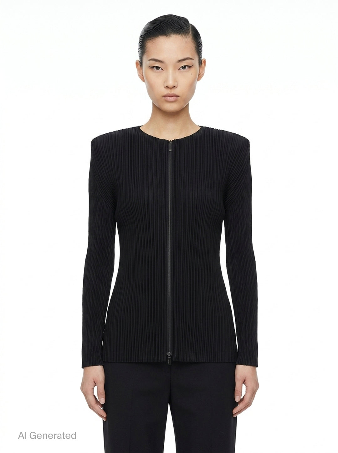Box Shoulder Pleated Cardigan | Issey Miyake | Club21 - front