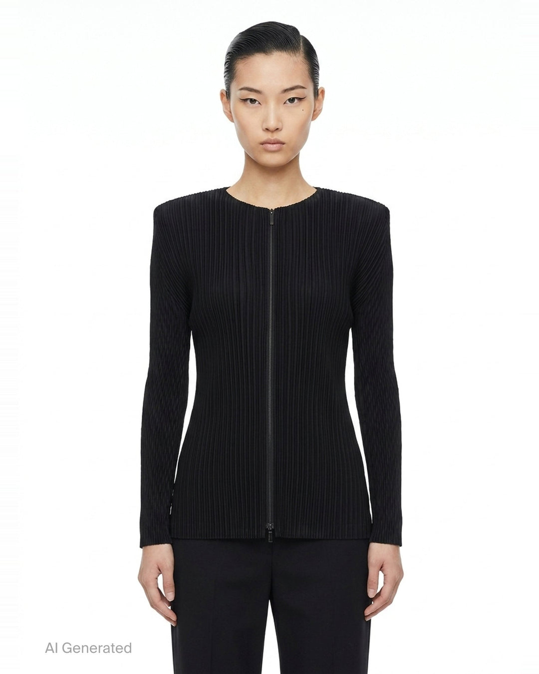 Box Shoulder Pleated Cardigan | Issey Miyake | Club21 - front