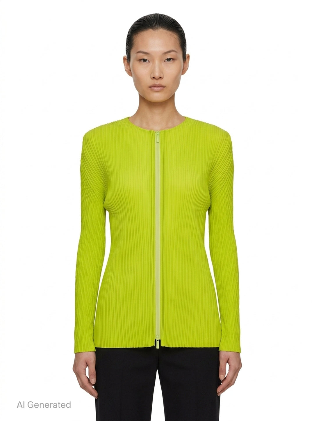 Box Shoulder Pleated Cardigan | Issey Miyake | Club21 - front