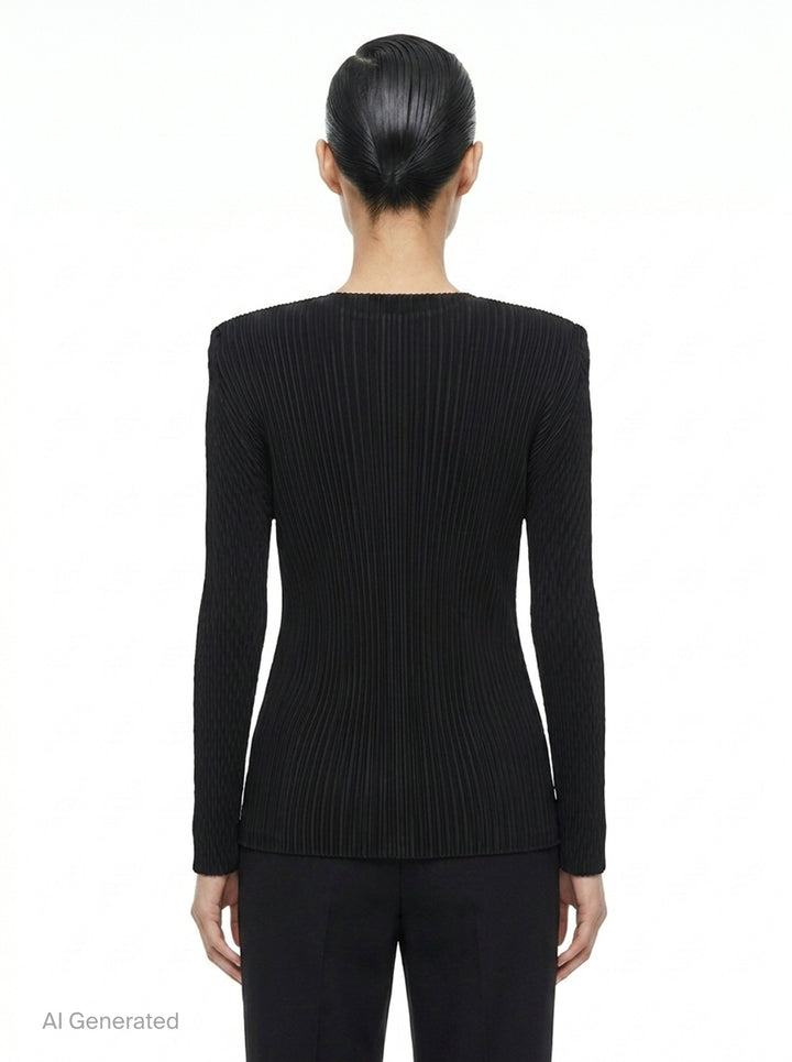 Box Shoulder Pleated Cardigan | Issey Miyake | Club21 - back